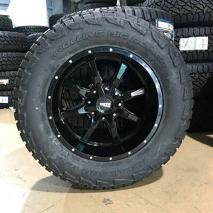 20x10 Moto Metal MO970 Black Wheels 35" RBP AT Tires 8x170 Ford Excursion F350 - Picture 1 of 4