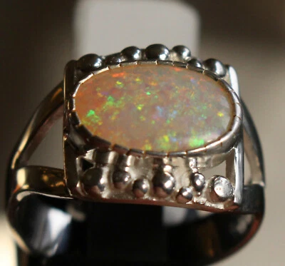 TOP Multicolor Opal 2.5 Karat 950er Silberring Größe 17,8 mm - Bild 1 von 4