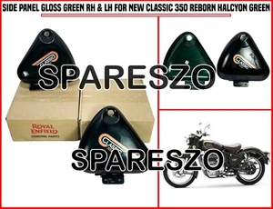 SEITENTEIL GLANZ GRÜN LH & RH PASSEND FÜR R.E NEW CLASSIC 350 REBORN HALCYON ... - Bild 1 von 16