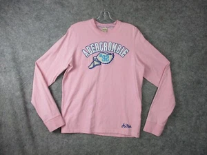 Vintage Abercrombie & Fitch Shirt Women's Medium Pink 100% Cotton Long Sleeves - Picture 1 of 13