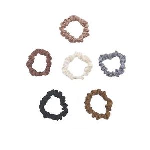 6 Pcs Silk Hair Scrunchies Soft & Comfortable Small Silk Scrunchy Skinny Hair Ti - Picture 1 of 12