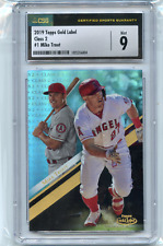 2019 TOPPS GOLD LABEL #1 MIKE TROUT "CLASS 2", ANGELS - CSG 9 MINT (56004)
