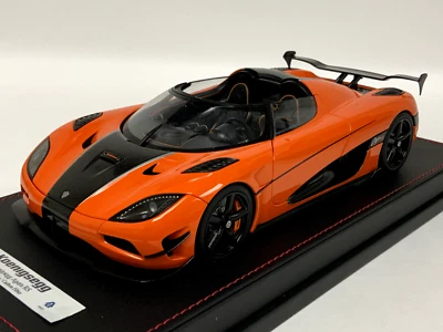 1/18 AutoArt Koenigsegg Agera RS Cono Naranja/Fibra de Carbono 79023 Cuero Foto 1 de 4
