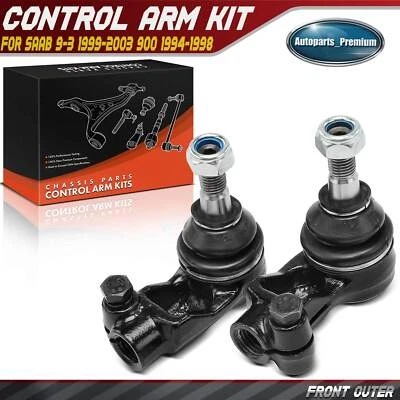 2x Front LH & RH Outer Steering Tie Rod End for Saab 9-3 1999-2003 900 1994-1998 - Image 1 of 4