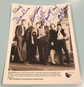 NYPD Blue Cast Signed Autographed 8 x 10 Photo 1993 1st Season Caruso Franz JSA - Picture 1 of 5