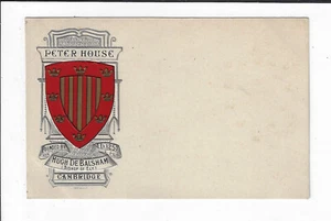 Cambridge Coat of Arms Crest Embossed Peter House College Postcard p2127 - Picture 1 of 2