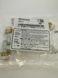 SMC KQ2Y06-03AS One-Touch Y Fitting, 6mm Tube x 3/8” NPT (10 PCS) - Picture 1 of 2