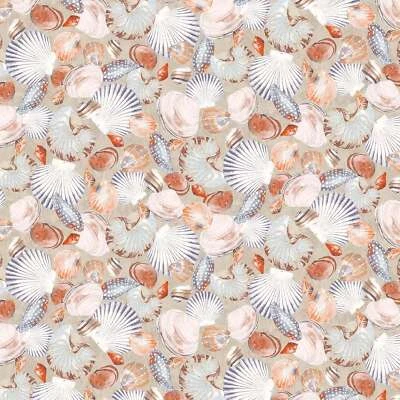 Michael Miller - Coastal Living - Shelling - Beige, tela por comprar Foto 1 de 4