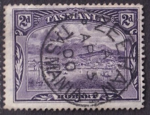 AUSTRALIA TASMANIA FRANCOBOLLO / ANNULLO "ZEEHAN" 1900 su 2d pittorico - Foto 1 di 1