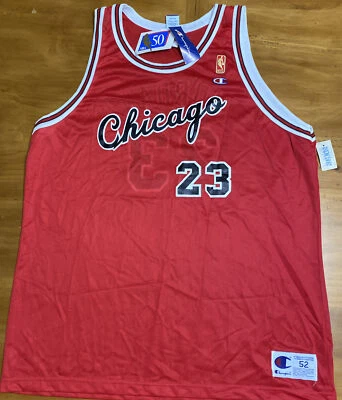 Vintage Champion Michael Jordan Chicago Bulls Jersey #23 Size 48 XL RN 26094 USA - Image 1 of 4