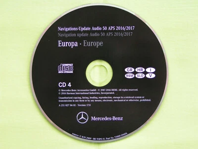 CD NAVIGATION MERCEDES BENZ AUDIO 50 APS ITALIEN KROATIEN 2017 CLS E SLK NTG1 - Bild 1 von 2