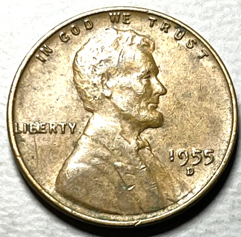 1955-D "BIE" ERROR COIN LINCOLN PENNY EF Cover