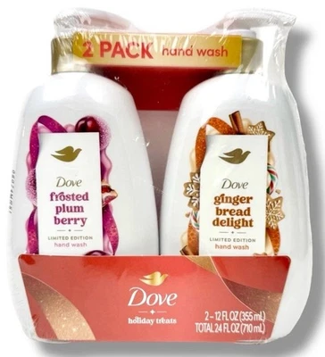 Jabón líquido de manos Dove Holiday Treat - Pan de jengibre y bayas de ciruela esmeriladas - Paquete de 2 Foto 1 de 4