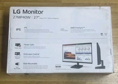 2 LG 27MP40W-B 27" FHD IPS 3-Side Borderless Monitors | Black | Tested - Image 1 of 3