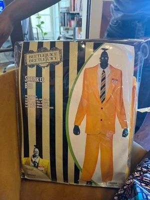 Beetlejuice Shrinker Bob Traje Espíritu Halloween Adulto Talla Grande Nuevo Foto 1 de 4