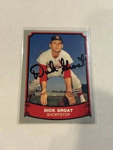 Dick Groat 1988 Pacific Baseball Legends #108 en tarjeta autógrafo firmado IP - Imagen 1 de 2