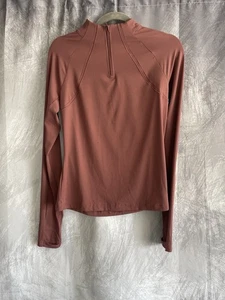 Gym Shark Women's Running Top 1/4 Zip up Burgundy Size M - Picture 1 of 4