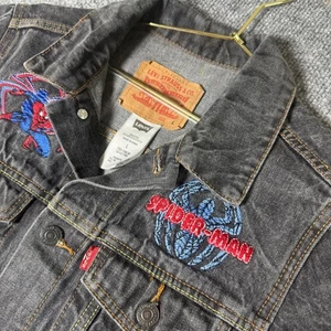 Levi's Kinder Spider-Man Jeansjacke grau bestickt Marvel Comics Größe L - Bild 1 von 9