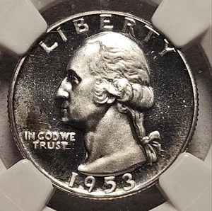 Washington Quarter, 1953, NGC Proof 66 Cameo, Beautiful Gem Proof - Picture 1 of 4