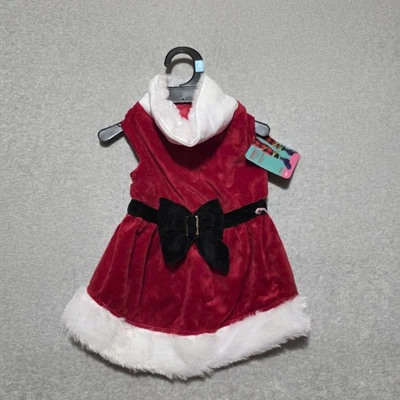 Mrs Claus Red Velvet Christmas Holiday Costume Dog Dress Size M Medium NEW - Image 1 of 4