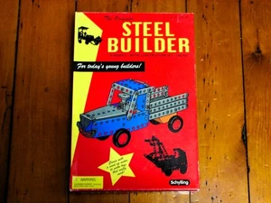 Vintage Schylling Steel Builder Metal Construction Set Complete W/Instructions - Picture 1 of 3