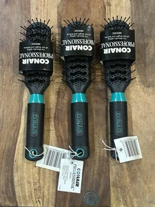3 Conair Profi belüftete Haarbürste mit Gummigriff Griff türkis/schwarz 9" - Bild 1 von 5