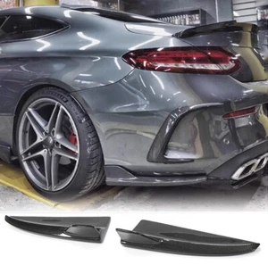 Divisor de parachoques trasero de carbono real para Benz W205 Sport C300 C43 C63 2015-2019 - Imagen 1 de 18