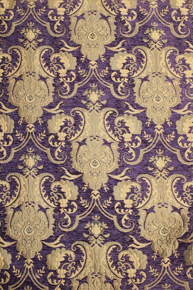 Drapery and Upholstery Chenille Fabric By the Yard Elegant Damask Pattern 58" w - Image 1 of 4