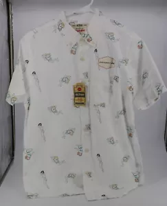 Pin Up Girls Bathing Beauties Retro Button Down S/S Shirt size Small Mens Slim - Imagen 1 de 6