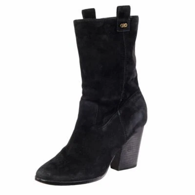 COLE HAAN Grand OS Botas Botines Gruesos Media Pantorrilla Negro Gamuza Talla 7 B Foto 1 de 4