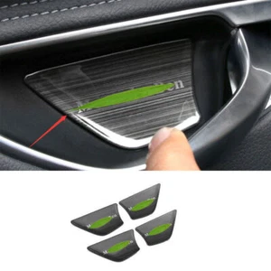 Steel Black Interior Door Bowl Cover Trim For Mercedes-Benz GLC 2016-2021 - Picture 1 of 7