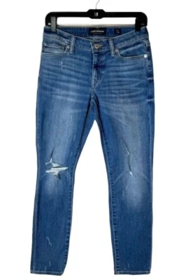 Lucky Brand Jeans Women 4 Blue Medium Wash Distressed Lolita Skinny Denim - Image 1 of 4