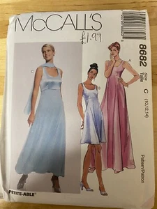 McCalls Pattern 8682 Sizes 10-12-14Misses Formal Prom Dress 3 Lengths Uncut 1997 - Picture 1 of 3