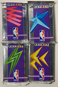 1991-92 Skybox Basketball Lot Of 4 Packs New Factory Sealed 15/Pack