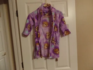 Girl's Robe, Disney Ana/Elsa, Frozen, Plush, Collared/Rope, Size: XS/ 4, Ex. Con - Picture 1 of 10