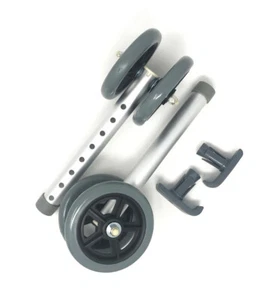 4PCS Heavy Duty Bariatric 5" Walker Wheel Kit with FlexFit Walker Ski Glides - Picture 1 of 4