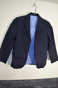 BOYS 10 12 Black 2 Button Blazer Preppy Suit Jacket Church Party Bus Stop - Picture 1 of 16