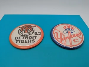 Vintage New York Yankees Detroit tigers Pinback Button  Collectable Baseball - Picture 1 of 9