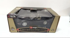 Burago Gold Collection 1:18 scale 1997 corvette Convertible Black - Picture 1 of 3