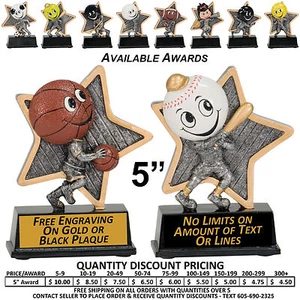 Awards Trophy - All Sports - Free Custom Plaque - Football Baseball Trophies - Imagen 1 de 9