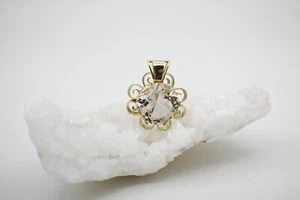 Damen Topas Anhänger 14k Gelbgold 27,8 mm 14,8g - Picture 1 of 5