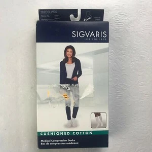 Sigvaris 362C gepolsterte kniehohe Kompressionssocken 20-30 mmHg für Damen - Größe L - Bild 1 von 6