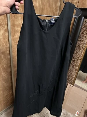 Vestido informal negro sin mangas Venezia para mujer 14 Plus Foto 1 de 4