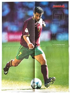 Vintage 2000's Luis Figo Poster Portugal Israeli Magazine Soccer Football - Picture 1 of 1