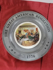 Placa de peltre 1973 Gran Revolución Americana Declaración de Independencia 1776  - Imagen 1 de 20