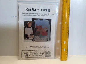KRAZY KATS - Diseño de apliques de tamaño completo en dos tamaños - Diseñado por Gloria Pratt - Imagen 1 de 2