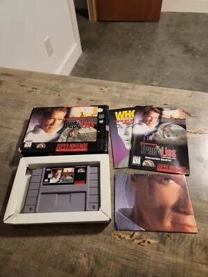 True Lies (Super Nintendo SNES, 1995) Complete in Box CIB Works Poster Authentic - Image 1 of 4