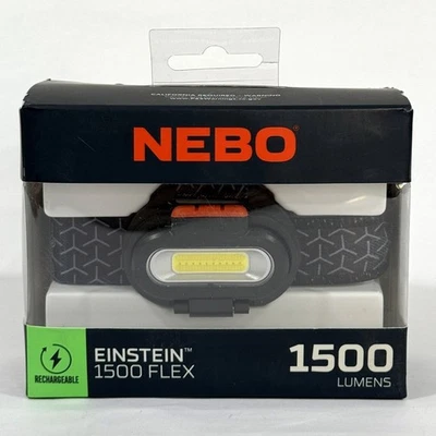 Nebo Einstein 1500 Flex Rechargeable Headlamp - 1500 Lumens - NEBHLP0008 - Image 1 of 2