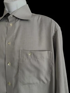 Eton Of Sweden Hemd Herren 40 15,25 Taschen Twill grau strukturiert Knopf - Bild 1 von 8
