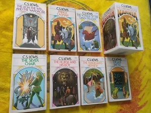 DIE CHRONIKEN VON NARNIA C.S. Lewis 1970 First Collier Edition Complete Box Set - Bild 1 von 9